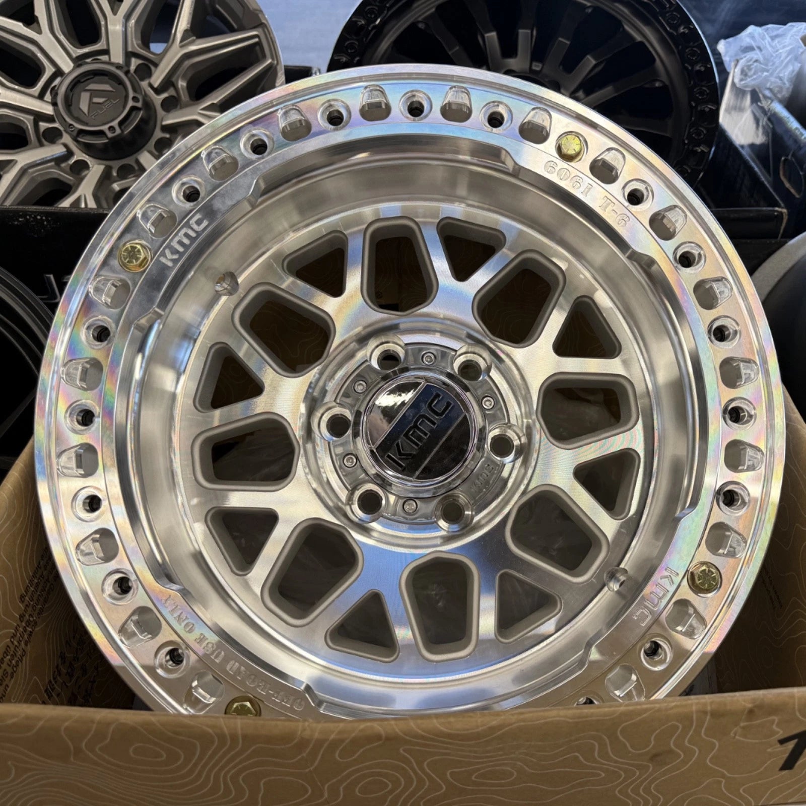(4) 17x9 -38 KMC Grenade Crawl KM235 True Beadlock Wheels Rims 6x5.5 6x139.7