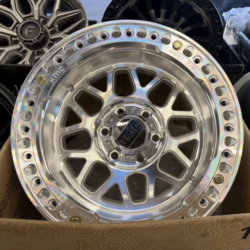 (4) 17x9 -38 KMC Grenade Crawl KM235 True Beadlock Wheels Rims 6x5.5 6x139.7